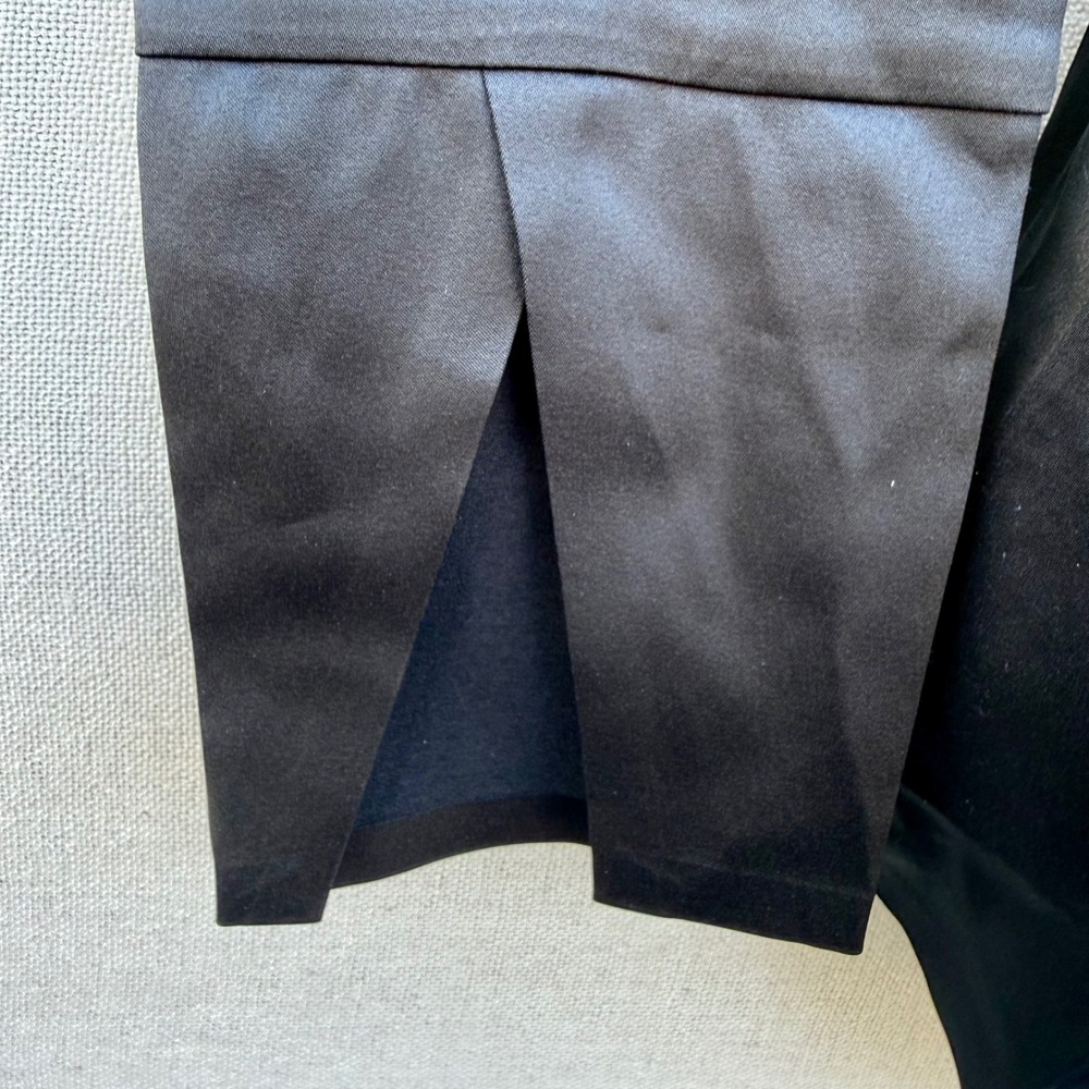 Rhone Women's Party Blouse Black Performance Stretch Satin Notch Collar S NEW - Picture 5 of 6